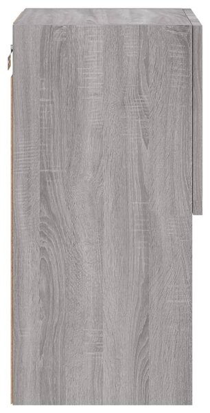 2 db szürke sonoma TV-szekrény LED lámpákkal 30,5x30x60 cm