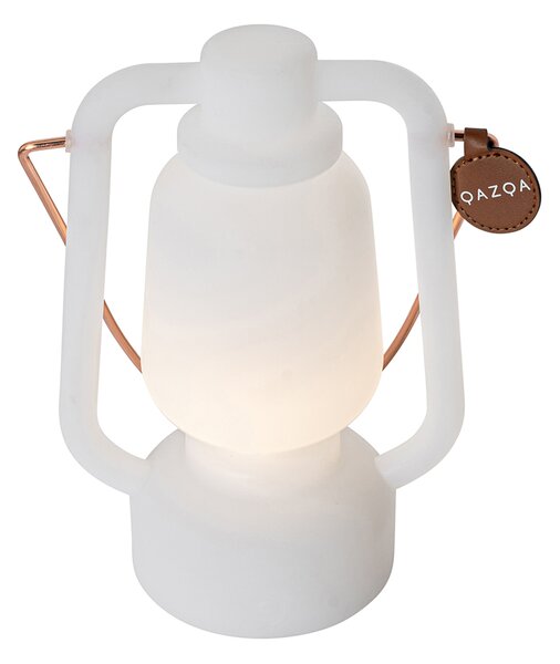 Asztali lámpa újratölthető 22 cm IP44 fehér - Storm Mini