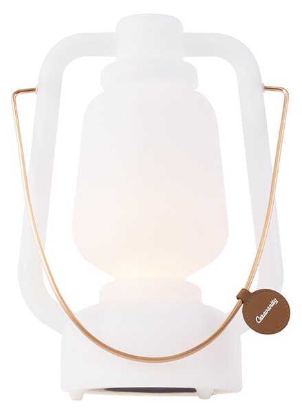Újratölthető asztali lámpa 30 cm IP44 fehér - Storm Small