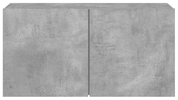 Betonszürke falra szerelhető TV-szekrény 80 x 30 x 41 cm