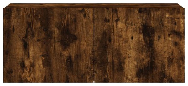 Füstös tölgy színű falra szerelhető TV-szekrény 100x30x41 cm