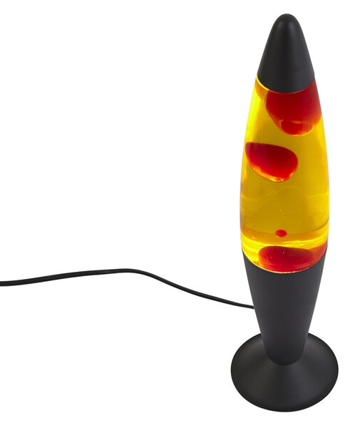 Láva lámpa sárga piros viasszal, LED-del - Molten Lava