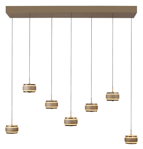 Függőlámpa PURE, Falling Rings, dimmable, Bronz / Öreg Sárgaréz, Nappali, Fém, Modern