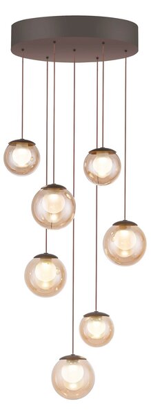 Függőlámpa PURE, Popup, dimmable, Bronz / Öreg Sárgaréz, Nappali, Üveg
