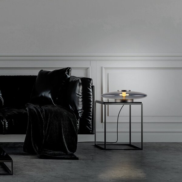 Asztali lámpa PURE, Vitrum, dimmable, Szürke, Nappali, Üveg, Modern