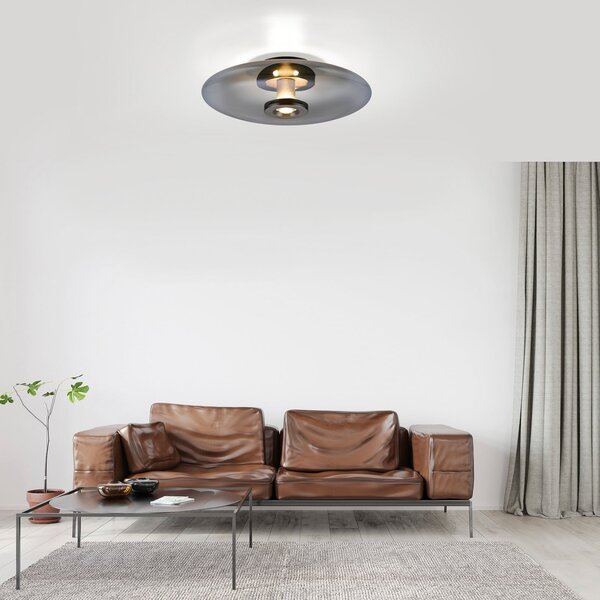 Mennyezeti Lámpa PURE, Vitrum, dimmable, Szürke, Nappali, Üveg, Modern