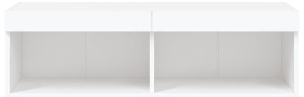 Fehér TV-szekrény LED-világítással 100 x 30 x 30 cm