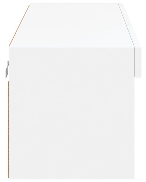 Fehér TV-szekrény LED-világítással 100 x 30 x 30 cm