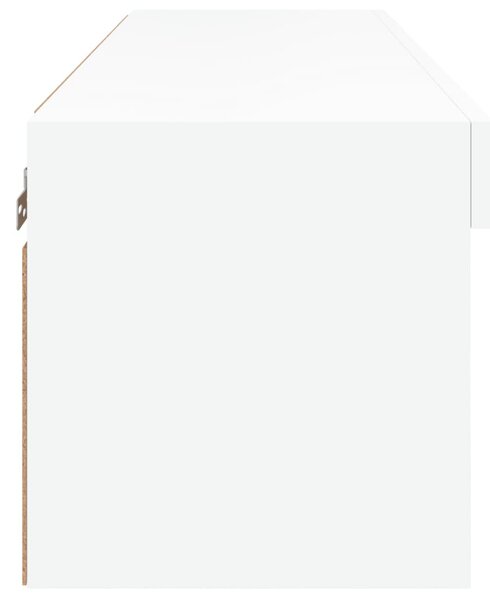 Fehér TV-szekrény LED-világítással 80 x 30 x 30 cm