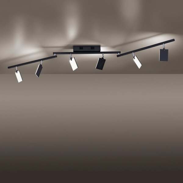 Mennyezeti Lámpa PURE, Mira, dimmable, Fekete, Nappali, Fém, Modern