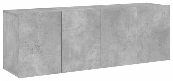 2 db betonszürke falra szerelhető TV-szekrény 60 x 30 x 41 cm