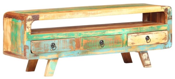 Tömör újrahasznosított fa TV-szekrény 117 x 30 x 41 cm