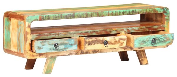 Tömör újrahasznosított fa TV-szekrény 117 x 30 x 41 cm