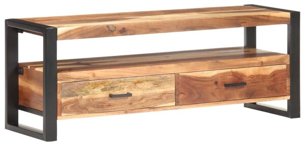 Tömör fa TV-szekrény mézszínű felülettel 120 x 35 x 45 cm