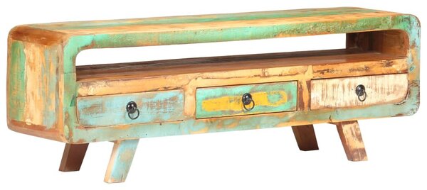 Tömör újrahasznosított fa TV-szekrény 117 x 30 x 41 cm