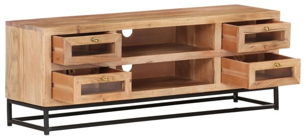 Tömör akácfa TV-szekrény 110 x 30 x 40 cm