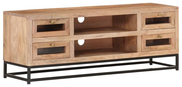 Tömör akácfa TV-szekrény 110 x 30 x 40 cm