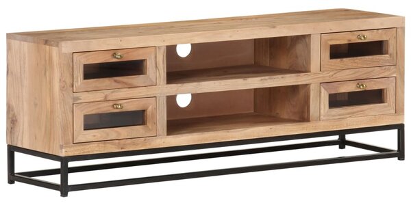 Tömör akácfa TV-szekrény 110 x 30 x 40 cm
