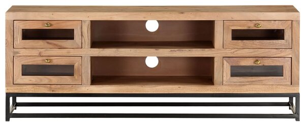 Tömör akácfa TV-szekrény 110 x 30 x 40 cm