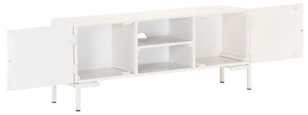 Fehér tömör mangófa TV-szekrény 115 x 30 x 46 cm