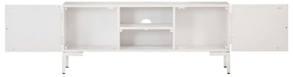 Fehér tömör mangófa TV-szekrény 115 x 30 x 46 cm