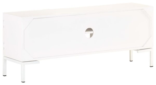 Fehér tömör mangófa TV-szekrény 115 x 30 x 46 cm