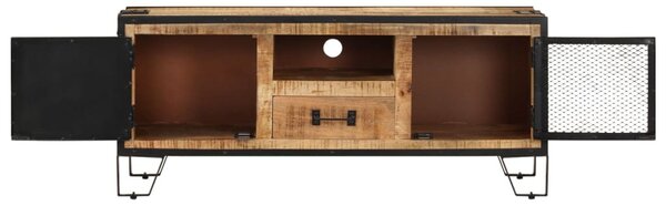 Nyers mangófa TV-szekrény 110 x 31 x 46 cm