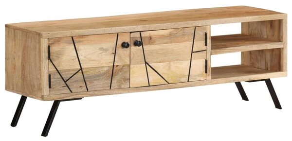 Tömör mangófa TV-szekrény 110 x 30 x 40 cm