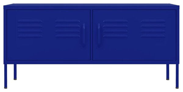 Tengerészkék acél TV-szekrény 105 x 35 x 50 cm