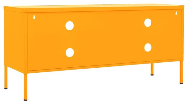 Mustársárga acél TV-szekrény 105 x 35 x 50 cm
