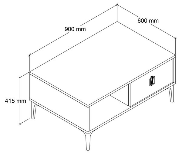 Sare dohányzóasztal, 90 cm – TR707DWL1104