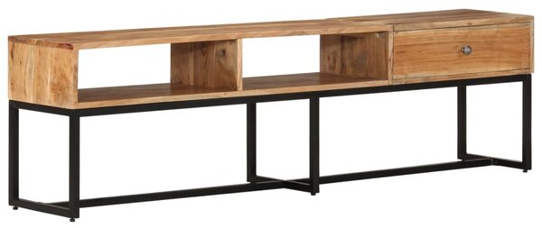 Tömör akácfa TV-szekrény 160x30x45 cm