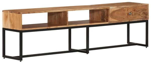 Tömör akácfa TV-szekrény 160x30x45 cm