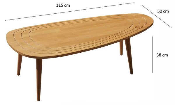 Dohányzóasztal Sweeney (Teak)
