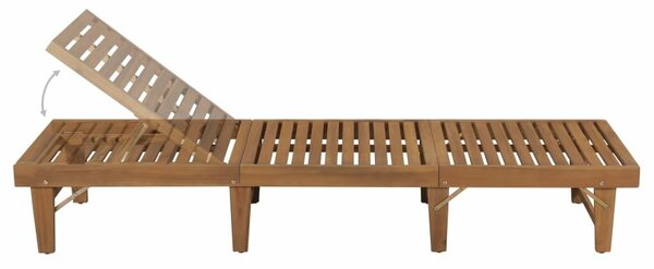 VidaXL Akácfa Napozóágy - Összecsukható - 200cm