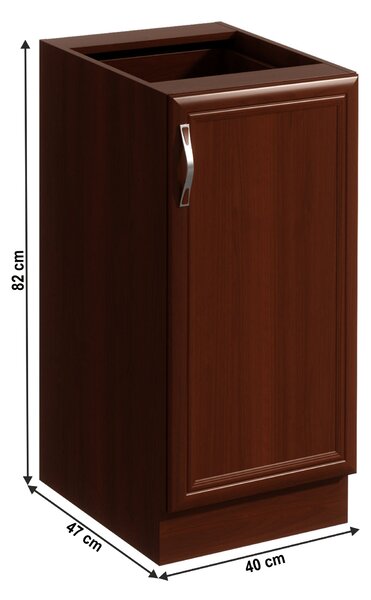 KONDELA Alsószekrény D40, jobbos, dió Milano, SICILIA
