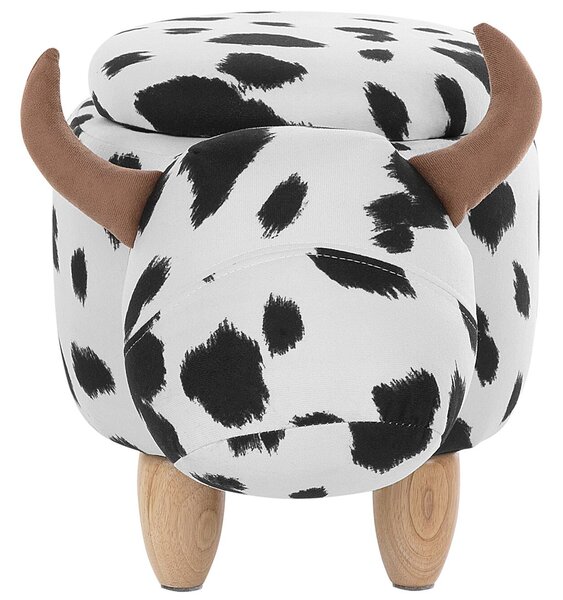 Állatos puff tárolóval COW Fehér Tehén