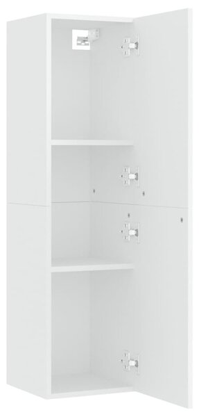 Fehér szerelt fa TV-szekrény 30,5 x 30 x 110 cm