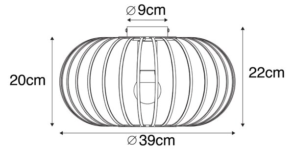 Design mennyezeti lámpa fehér 39 cm - Johanna