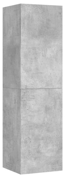 Betonszürke szerelt fa TV-szekrény 30,5 x 30 x 110 cm