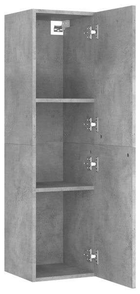 Betonszürke szerelt fa TV-szekrény 30,5 x 30 x 110 cm