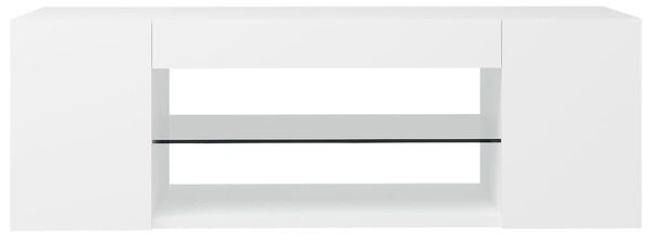 Fehér TV-szekrény LED-lámpákkal 90 x 39 x 30 cm