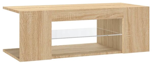 Sonoma tölgy színű TV-szekrény LED lámpákkal 90 x 39 x 30 cm
