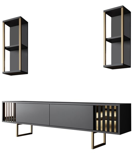 Nappali fal Golden (antracit + fekete)