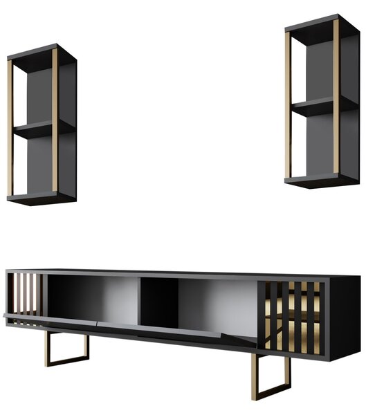 Nappali fal Golden (antracit + fekete)