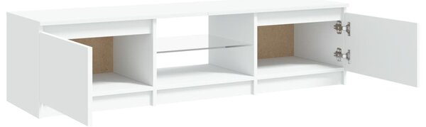 Fehér TV-szekrény LED lámpákkal 140 x 40 x 36 cm