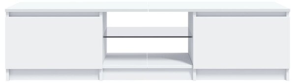 Fehér TV-szekrény LED lámpákkal 140 x 40 x 36 cm