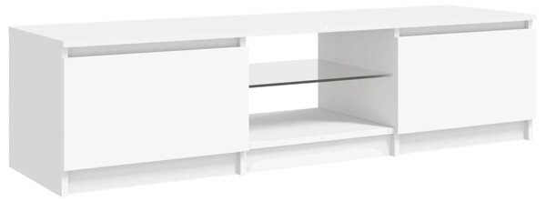 Fehér TV-szekrény LED lámpákkal 140 x 40 x 36 cm