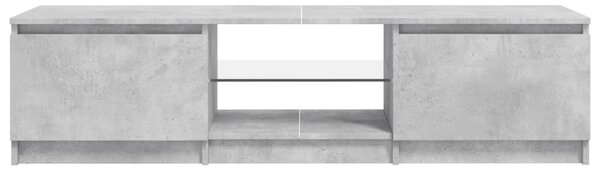 Szürke TV-szekrény LED-világítással 140 x 40 x 36 cm