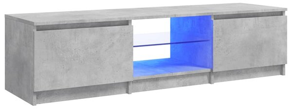 Szürke TV-szekrény LED-világítással 140 x 40 x 36 cm